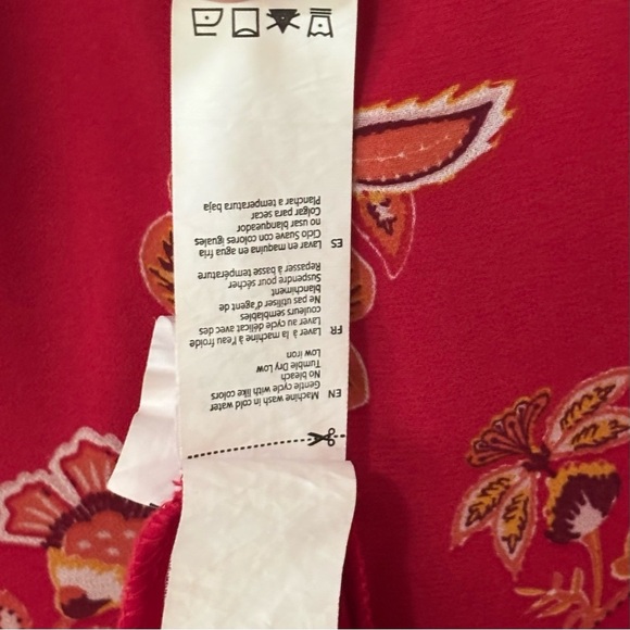 Streetwear Society| Red Floral X-Back Spaghetti Strap Mini Sheath Dress Sz M - Picture 3 of 5